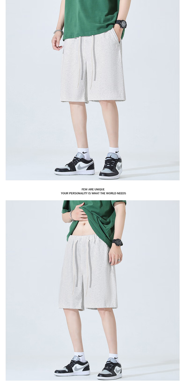 Homlean American-Style Trendy Basketball Shorts for Men, Summer West Coast Casual Comfortable Breathable Knee-Length Shorts LS33 Black M 10