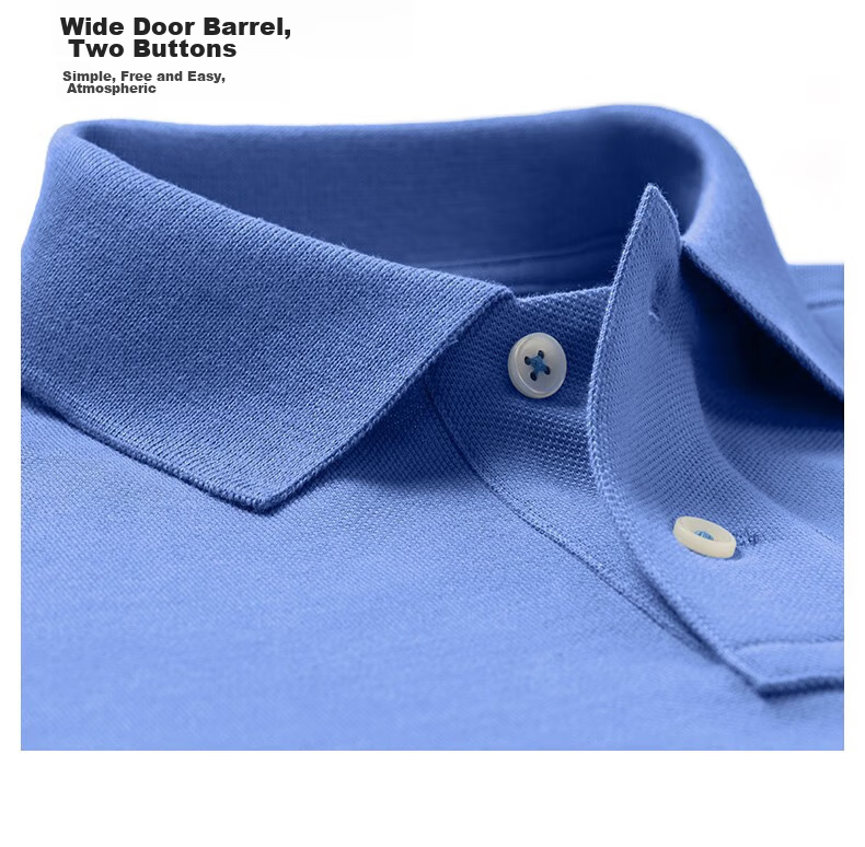 Mr. Bu Tong Dawei Celebrity-Inspired American Casual Polo Shirt for Men, Spring And Summer Pure Cotton Short Sleeve, Sky Blue, L/175 22