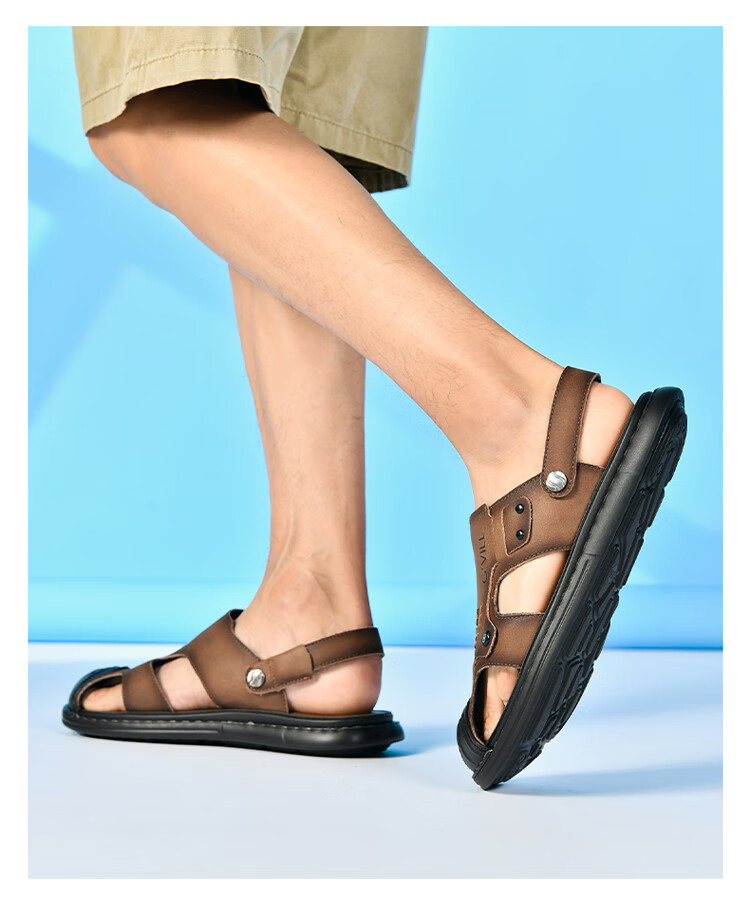 Guizhibu Summer New Outdoor Closed-Toe Sandals, Breathable Thick-Soled Non-Slip Beach Shoes Casual Shoes G303 Gray 41 8