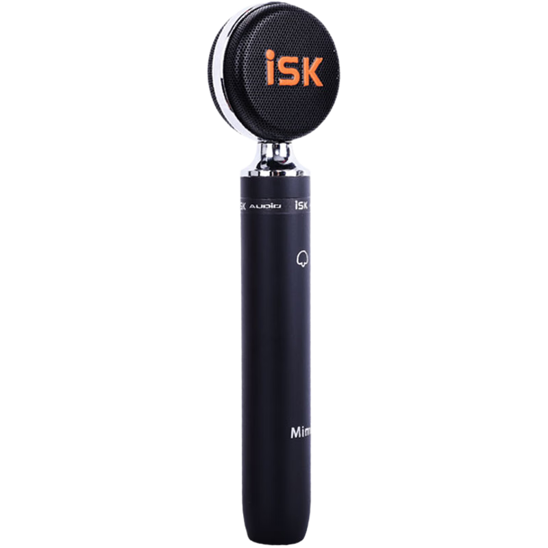 ISK MIMI Black, Power Supply 5V Capacitor Microphone, Omnidirectional Pickup, for Mobile Phones And Computers, Sound Card, Live Streaming, Singing, Recording, Voice-Over, Audiobooks, And Recording Microphones