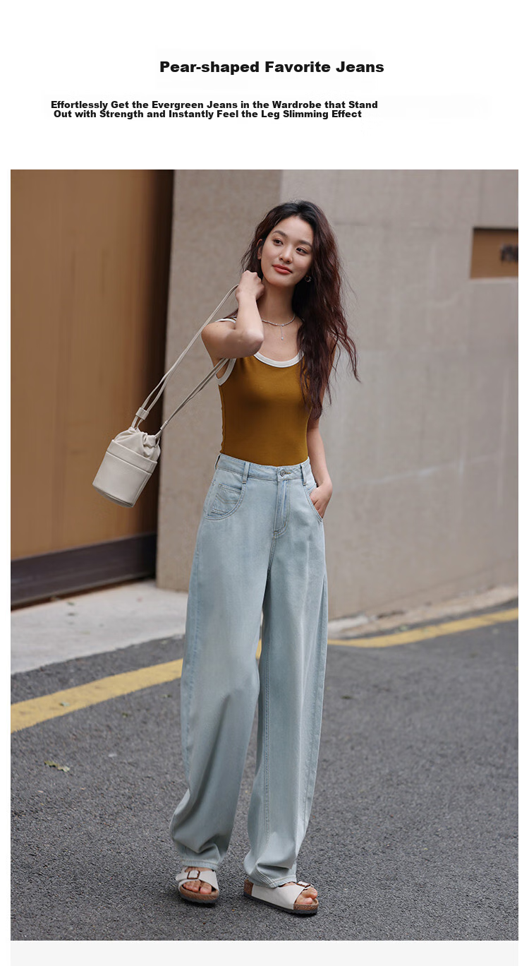 Dme High-Waisted Flared Jeans, Summer Loose-Fitting Slimming Lantern-Shaped Harem Jeans for Wome 1