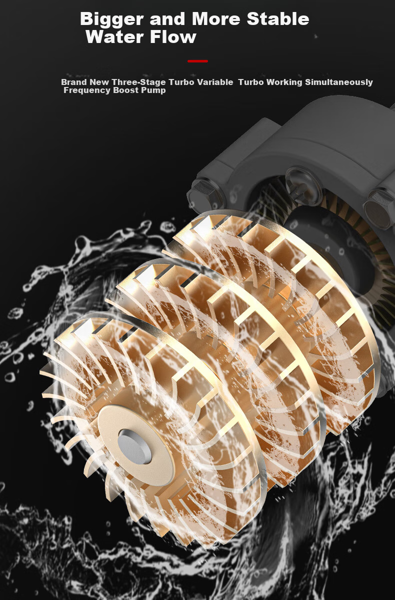 DELIXI Variable Frequency Booster Pump Household Fully Automatic Water Pump Tap Water Pipeline Pump for Gas Water Heater Pressure Boosting 7