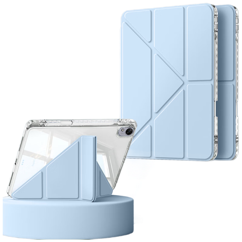 HBOALG Protective Case for Huawei Matepad 11.5S, 2024 Model, 11.5-Inch 3+Y Foldable Magnetic Case with Pencil Holder, Full Protection against Bending And Dropping, White Ice Blue