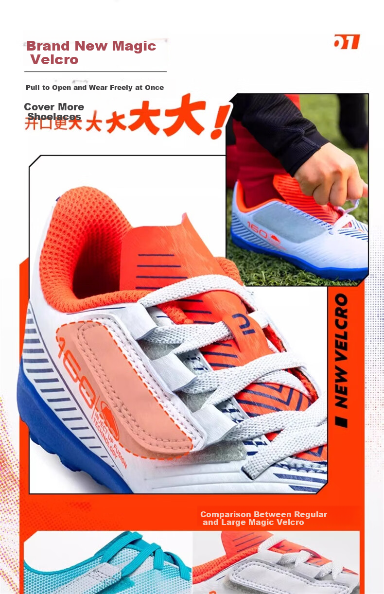 DECATHLON Youth Hard Ground Cleats Soccer Shoes Artificial Turf Training Shoes White And Blue Size 38 4503630 2