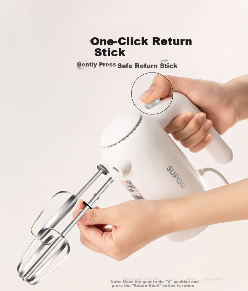 SUPOR Household Egg Beater, Small Electric High-Power Mixer, Mini Cream And Egg White Whisk, Cake Baking Tool, Handheld Automatic Egg Beater, Blender SDD2001 2
