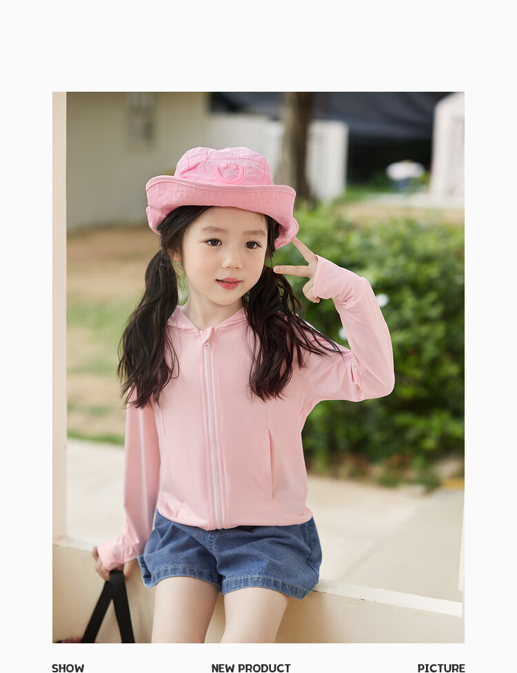 LUSON Children's Clothing, Baby Sun Protection Clothing for Girls, New Summer Style UV-Resistant Children's Ice Silk Jacket 16