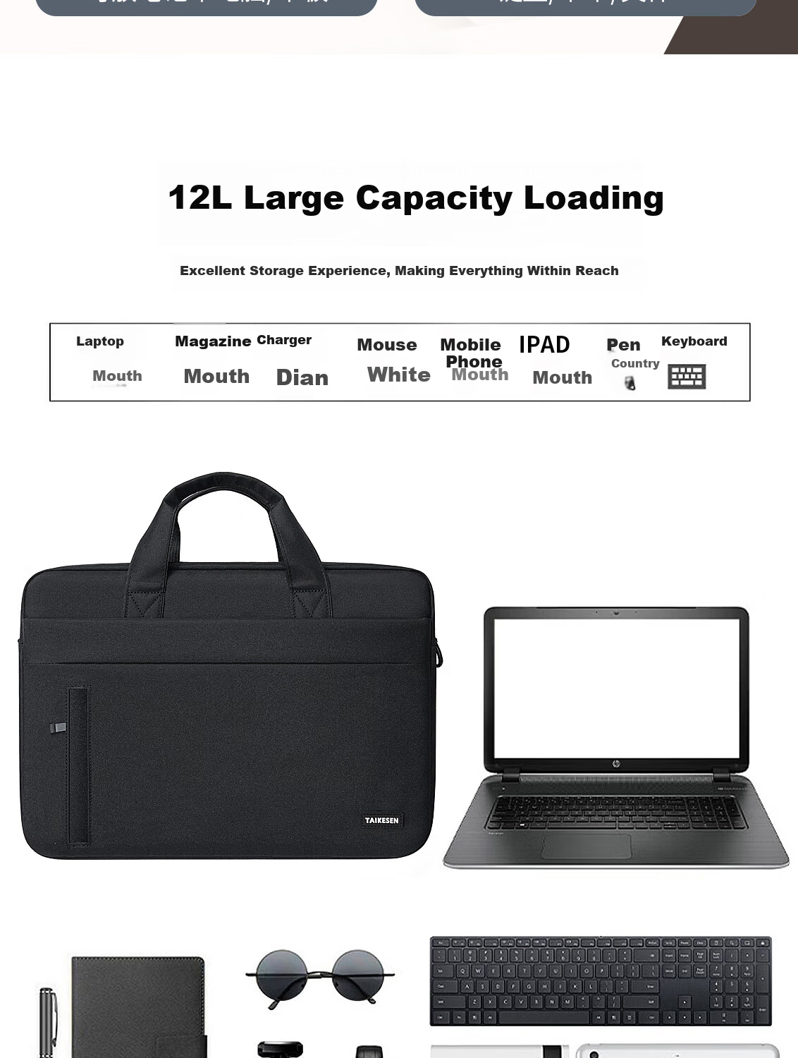 Taikesen Laptop Bag Suitable for Apple 13-Inch, Lenovo, Huawei, Xiaomi Laptops, Business Commute Crossbody Bag for Me 3