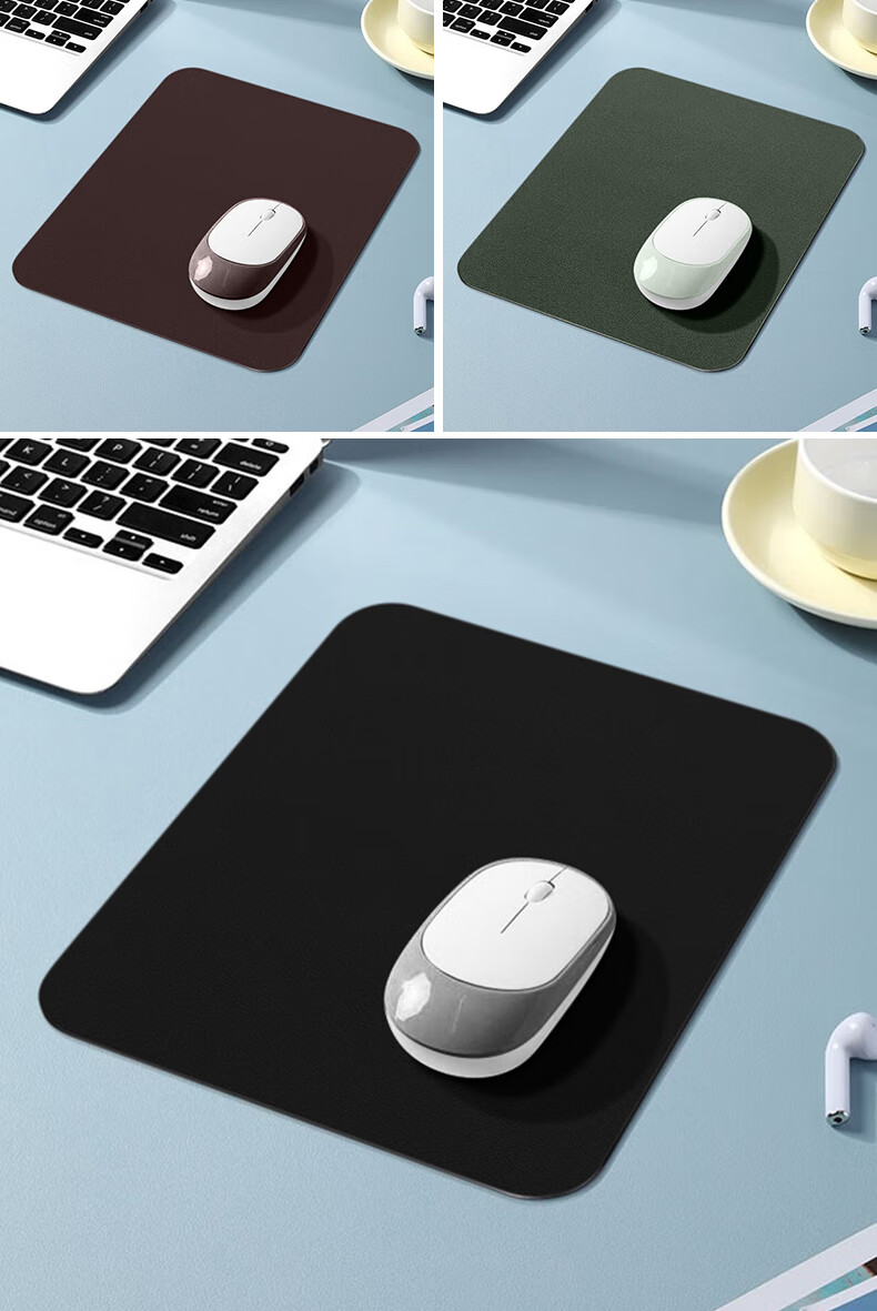 BUBM PU Leather Mouse Pad, for Office And Home Use, Waterproof And Stain-Resistant, Wear-Resistant And Scratch-Proof, 270×210mm, Black, without Stand 1