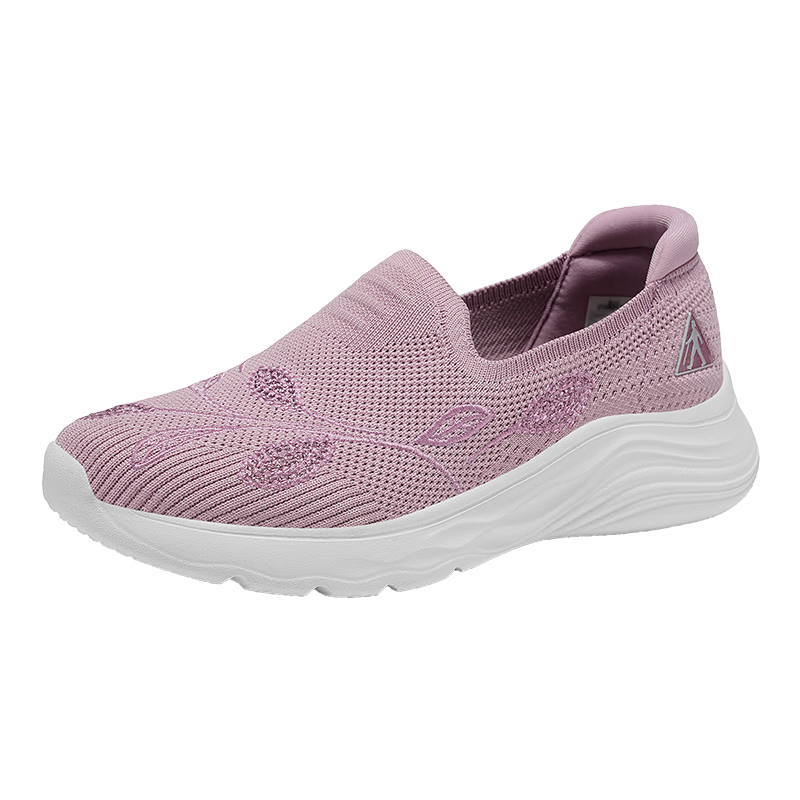 Zulijian Elderly Shoes [Gift for Mom] Women's Slip-On Casual Shoes Mom Shoes 6005K Sakura Pink Size 38