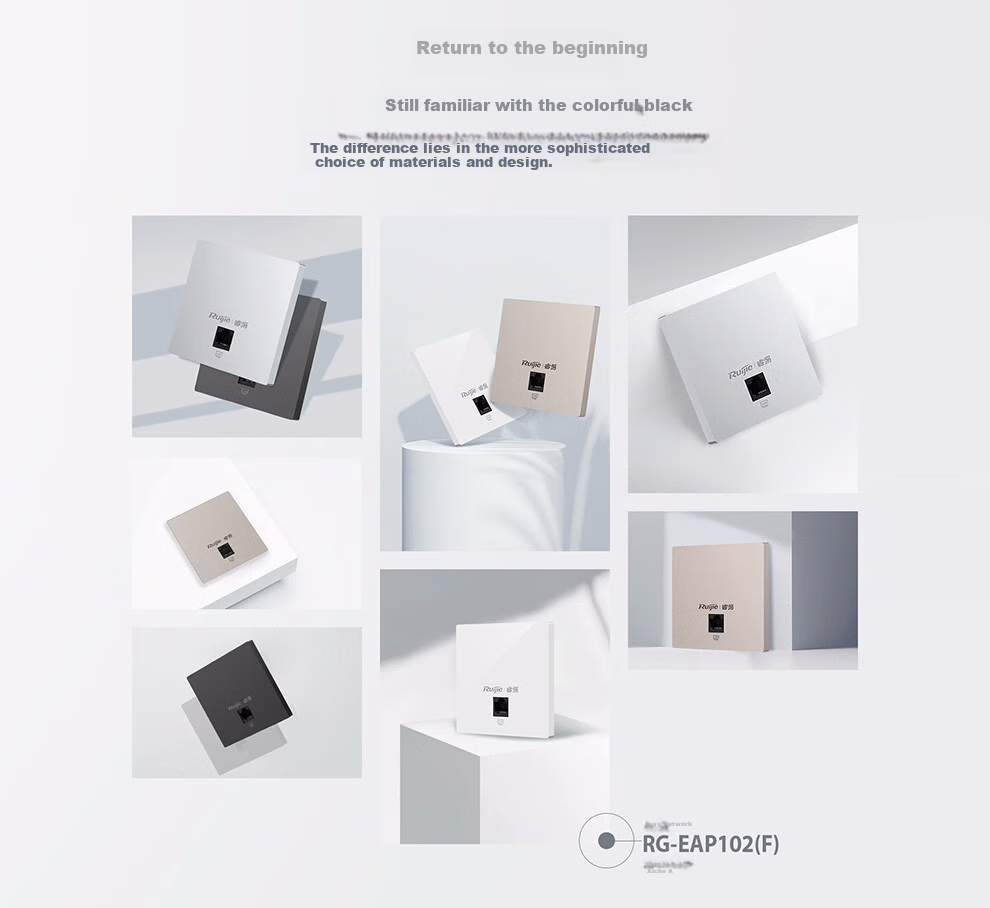 Ruijie Wireless AP Panel RG-EAP102(F) Dual-Band 1167M Enterprise-Grade Whole-House WiFi Router for Villas, Hotels, And Large Apartments Unit: Piece 2