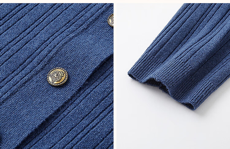 Dme [OL Online Flirtation] Winter Retro Hong Kong Style Metal Button Knit Sweater, Slim Fit Sexy Knitted Cardigan Women's Top 12