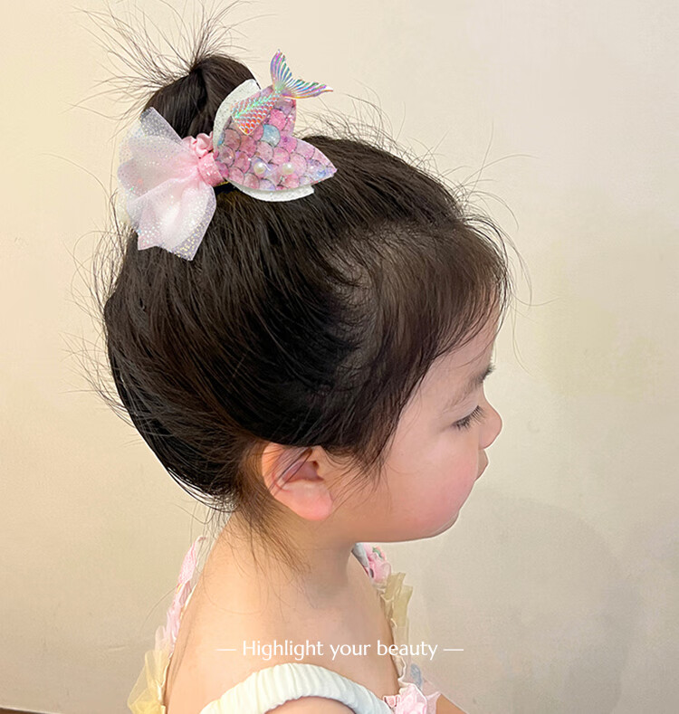 CHIMERA 3-Piece Mermaid Hair Ties, Ponytail Holders, Hair Bands for Children, Girls' Birthday Gift 1