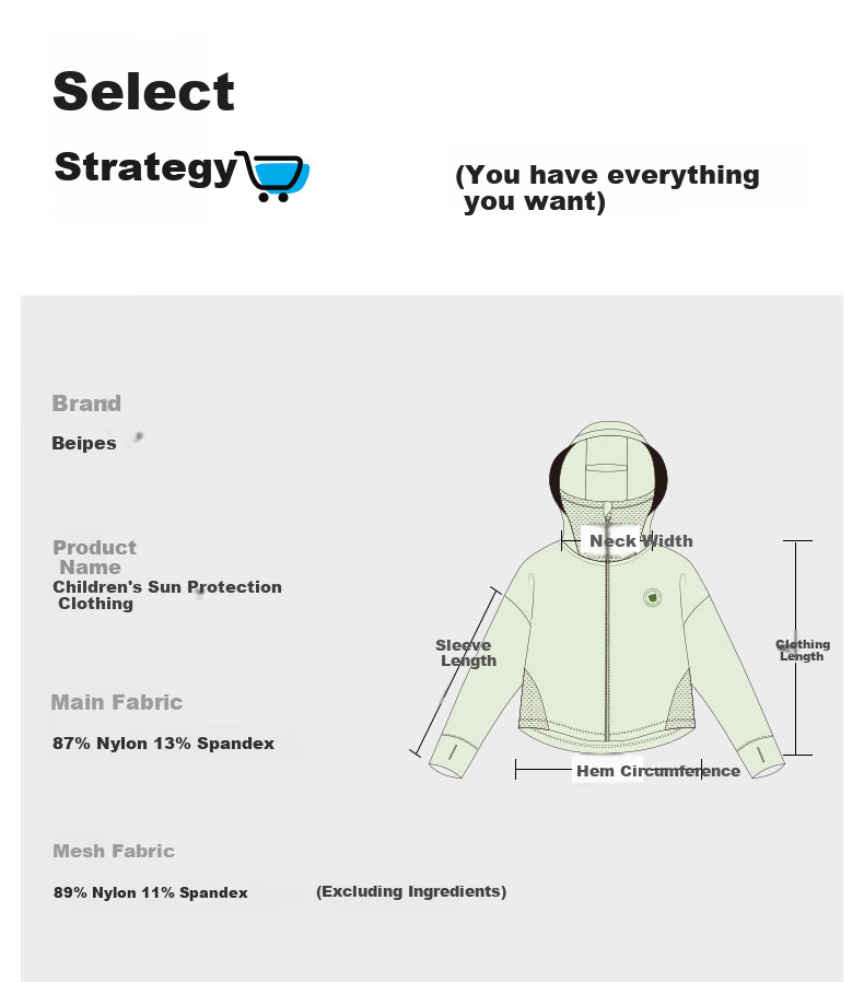 Beitaisi Children's Sun Protection Clothing, 2026 New Style Ice Silk Skin Coat, UV-Resistant Breathable Parent-Child Sun Protection Garment for Boys And Girls 15