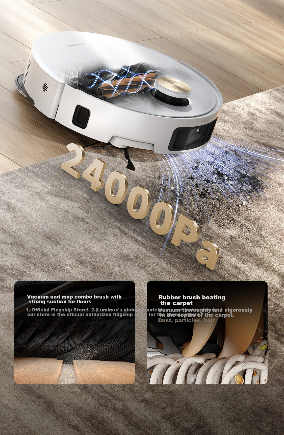 Dreame S50 Enhanced Version Robot Vacuum Cleaner and Mop 4-in-1 Wet and Dry Cleaning RLS88HE 12