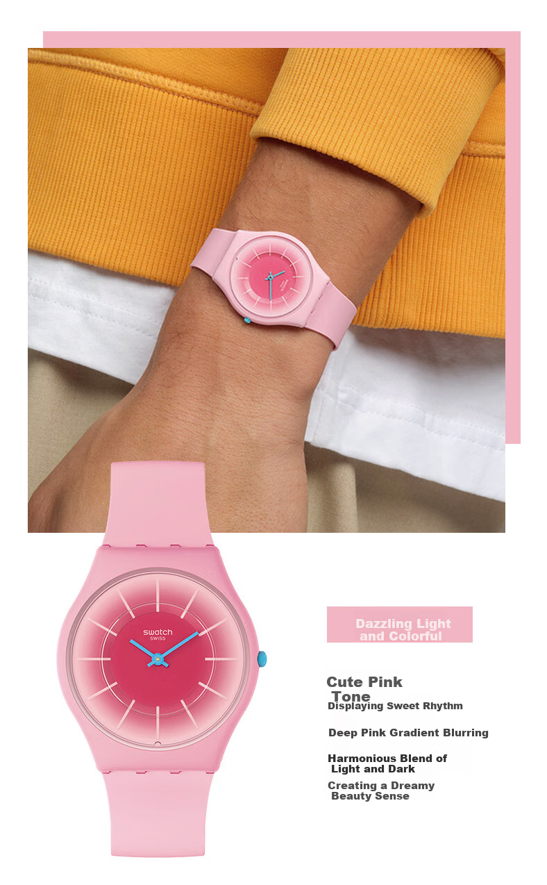 Swatch Swiss Watch, Skin Ultra-Thin Gradient, Glittering Blue-Green, Holiday Gift for Women, Quartz Watch SS08N114 3