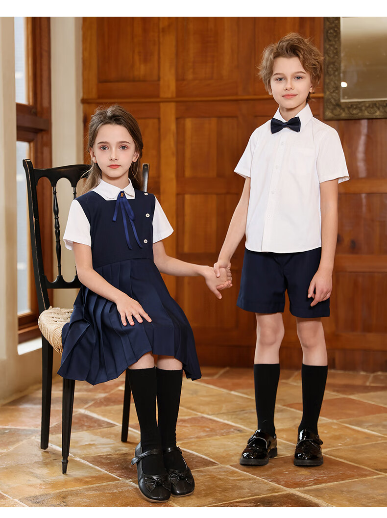 Yinuofang Girls' New Dress Set for Children's Day Performance, Kindergarten Uniforms, School Uniforms, Graduation Outfits, And Class Uniforms for Elementary School Students 11