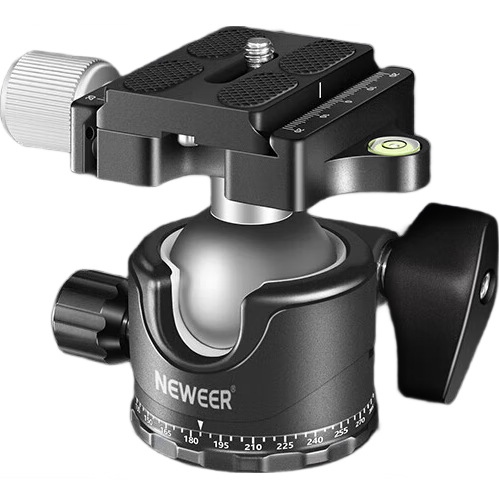 NEEWER Ball Head with Low Center of Gravity And High Locking, Quick Release Plate for DSLR, Professional Tripod Universal Type 360 Panoramic Aluminum Alloy Multi-Angle Ball Head GM36