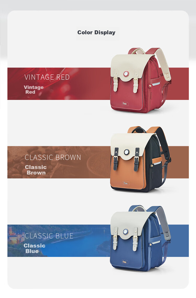 9UM Watch Backpack for Primary School Students Grades 3-6, Boys And Girls, Lightweight Safety Airbag Cambridge Bag U2607 Morandi Pink 4