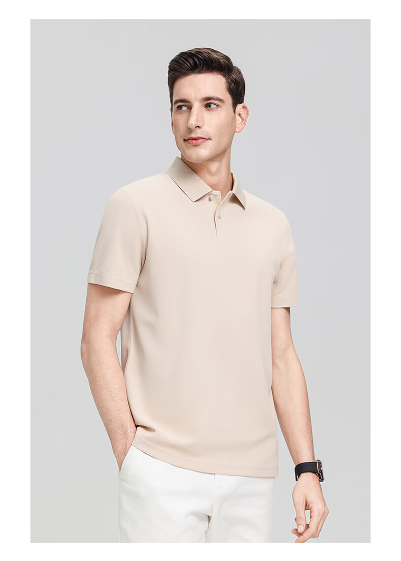 ROMON Short-Sleeve Polo Shirt for Men, New Style 7A Antibacterial Quick-Dry Business T-Shirt for Young And Middle-Aged, Summer 201 White L 10