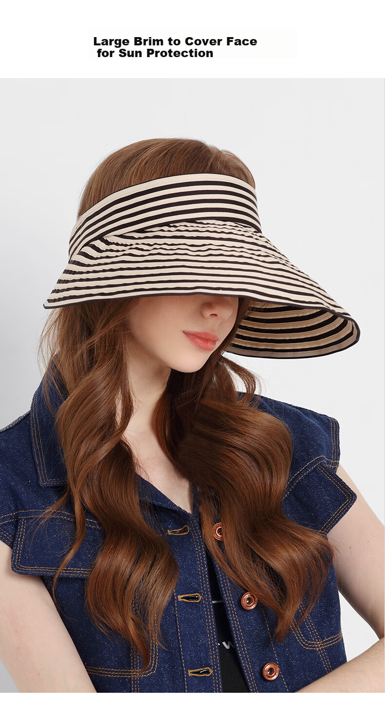 Kenmont Beach UV Protection Visor Sun Hat for Women, Spring And Summer Quick-Dry Foldable Beach Face-Covering Sun Hat Km-6046 1