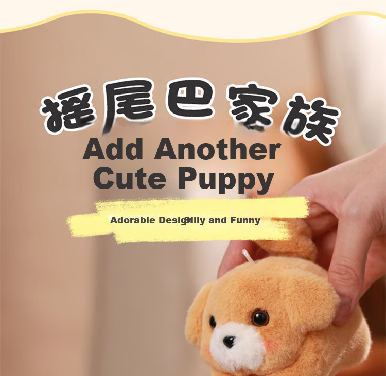 WELTSTON Pomeranian Dog Plush Toy Gift Stuffed Animal Children's Birthday Present for Girls, Tea Cup Dog with Crossed Backpack 4