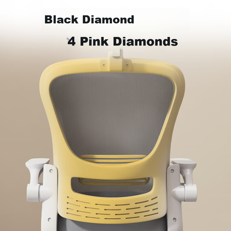 Chibailun Computer Chair, Office Chair, Home Student Writing Chair, Gaming Chair with Bow-Shaped Backrest, Ergonomic Chair