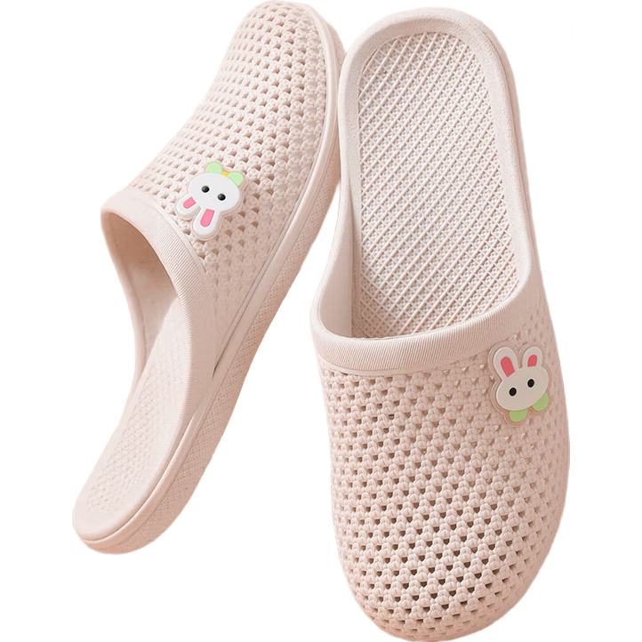 FOOTOPPO Women's Mesh Breathable Slip-On Sandals Non-Slip Indoor Quiet Summer Half Slippers