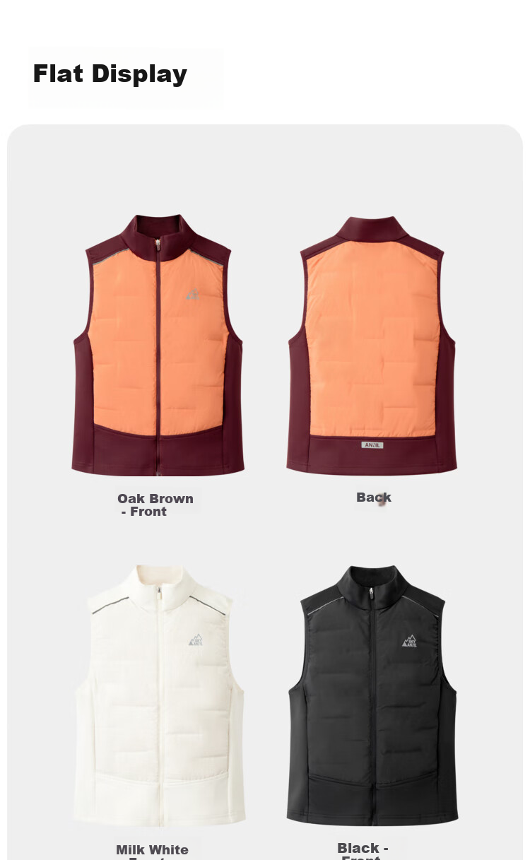 Annil Children's Clothing, Boys And Girls Stand-Collar Lightweight down Vest, 2024 Winter New Casual Patchwork Warm, Oak Brown, Size 160 10