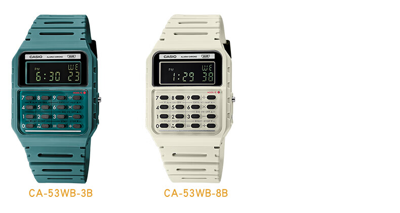 Casio Watch for Men, Retro Small Square Dial, Calculator, Student Electronic Watch, CA-53WF 5