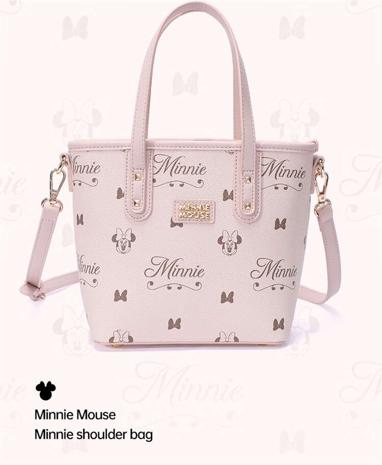 Disney Handbag, Women's Bag, Minnie Shoulder Crossbody Bag, Basket-Shaped Small Purse, Gift Box Packaging, Birthday Present for Girls 3