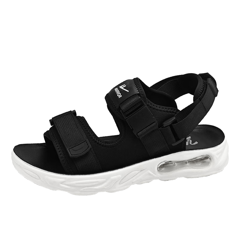 Warrior Men's Summer New Soft Sole Casual Beach Sandals 1082 Black Size 41