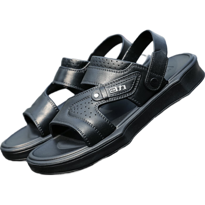 Huili Indoor And Outdoor Dual-Use Non-Slip Quick-Drying Casual Beach Silent Sandals, HL02206 Black Size 44