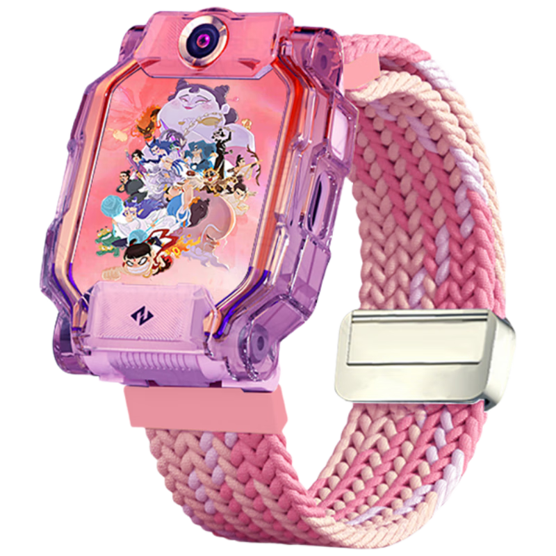 MSSM Compatible Nylon Magnetic Watch Strap for Xiaotiancailiao Smartwatch Z12/Z11/z10/z9/Z8A Children's Student Watch, Nebula Pink
