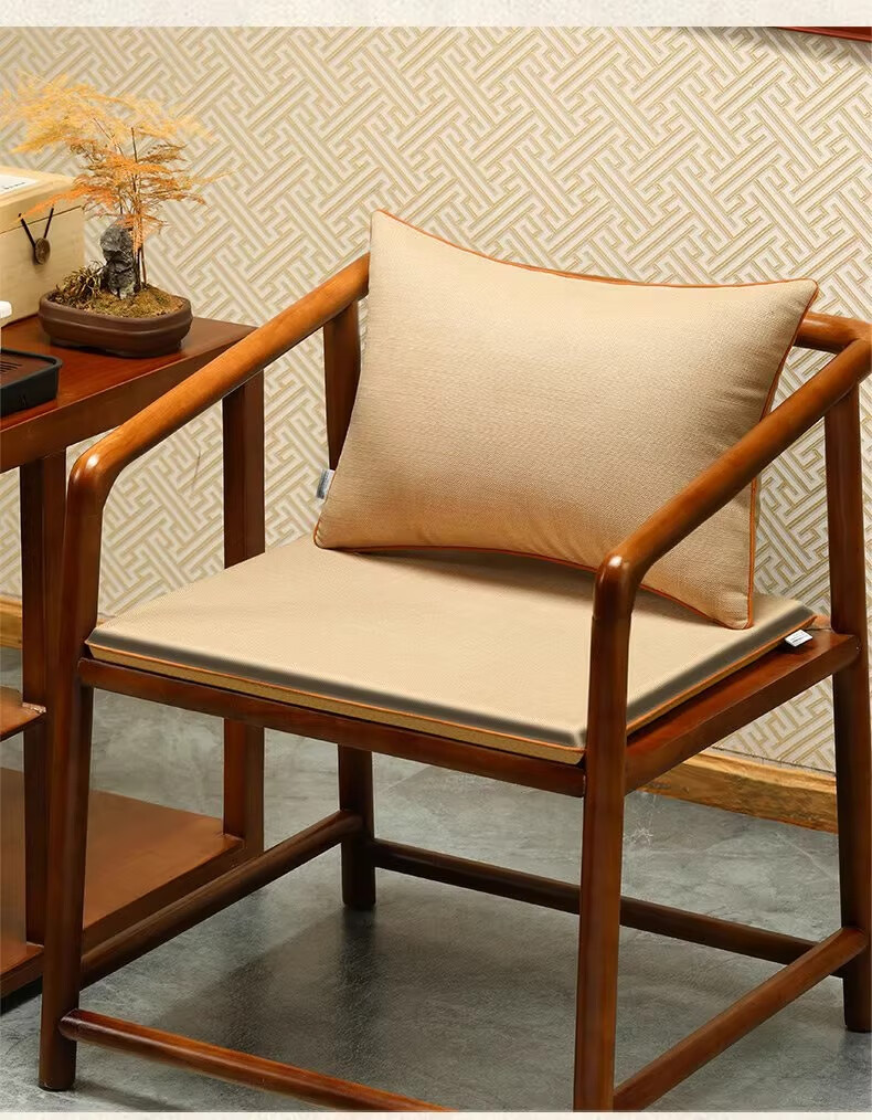 Huamanshengting Tea Table And Chair Cushion, Chinese-Style Redwood Chair Seat Cushion, Car Seat Cover, Solid Color Smoke Gray (3cm Foam), 45*45cm 10