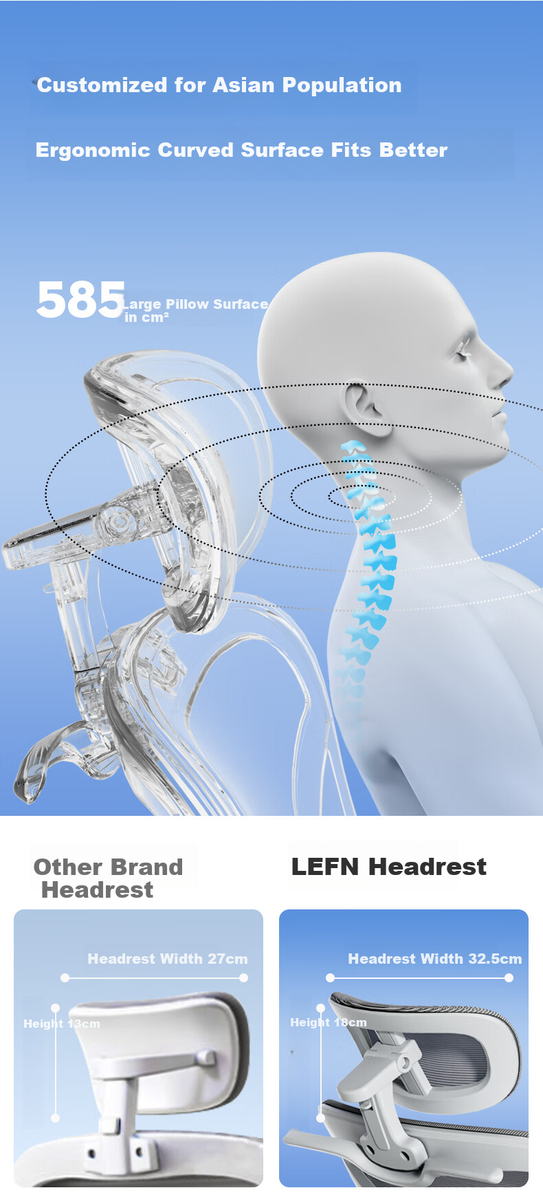 LIANFENG Ergonomic Office Chair for Home Use, Comfortable for Long Sitting, Reclining, Suitable for Students, Computer Work, Back Support, Gaming Chair 13