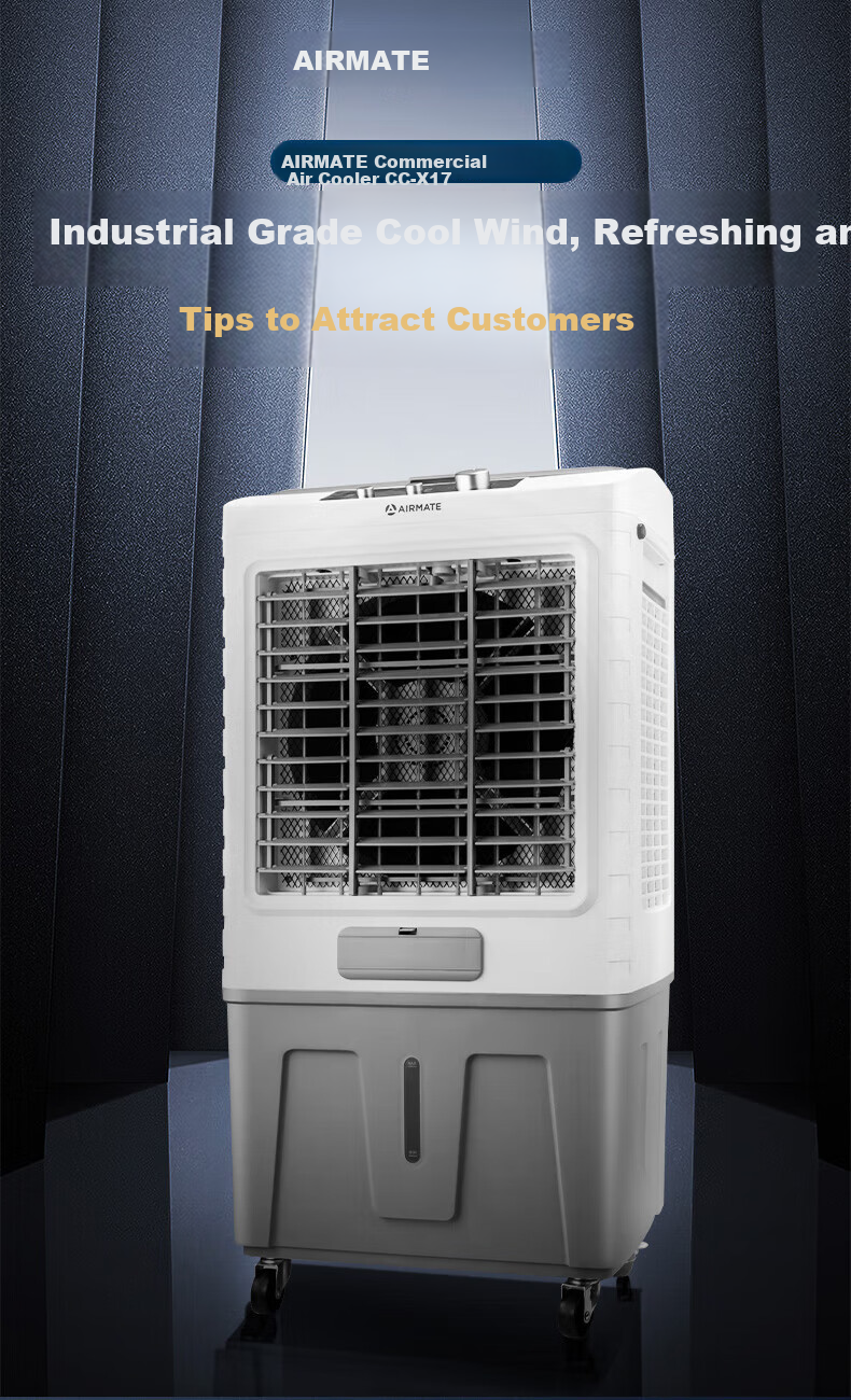AIRMATE Cold Air Fan, Cooling Fan for Commercial And Industrial Use, Water-Cooled Air Conditioner with Ice Pack, Super Strong Wind, Workshop Movable Water-Cooled Fan, 30L Large Area Water-Cooled Machine CC-X21 3