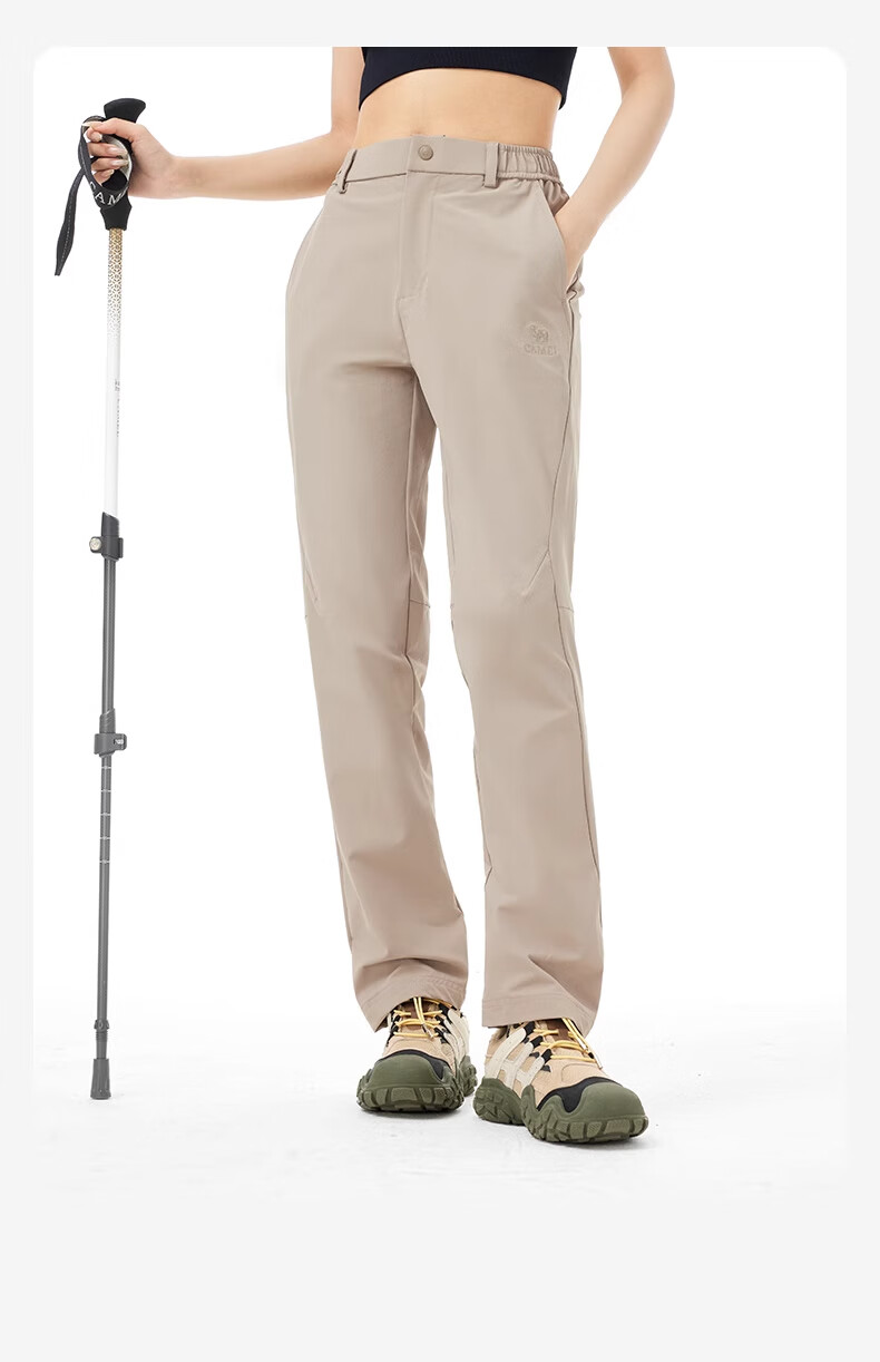 CAMEL Outdoor Quick-Dry Pants for Women, Paratrooper Trousers, Breathable And Sweat-Wicking High-Elasticity Hiking Mountaineering Sports Long Pants for Men, Size S 16