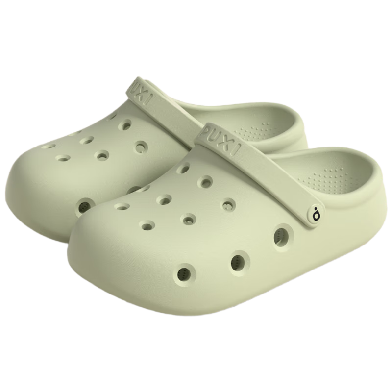 Poxi Beach Casual Perforated Shoes, Women's EVA Thick-Soled Heightening Couple Sandals, Men's, Mint Mambo, 37-38