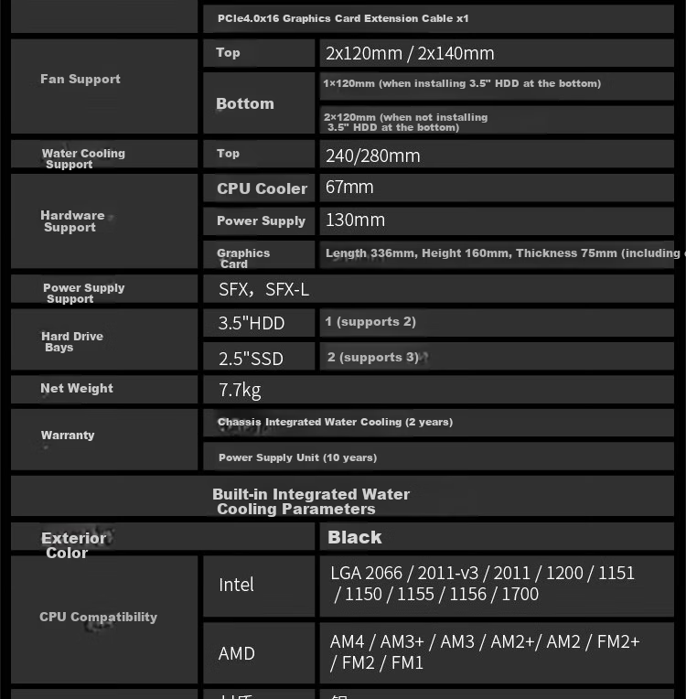 CoolerMaster NR200PMAX ITX Case Power Supply Combo, Including V850SFX Gold PSU & 280mm Water Cooling Radiator, Steel And Glass Side Panel, Tool-Free Installatio 14