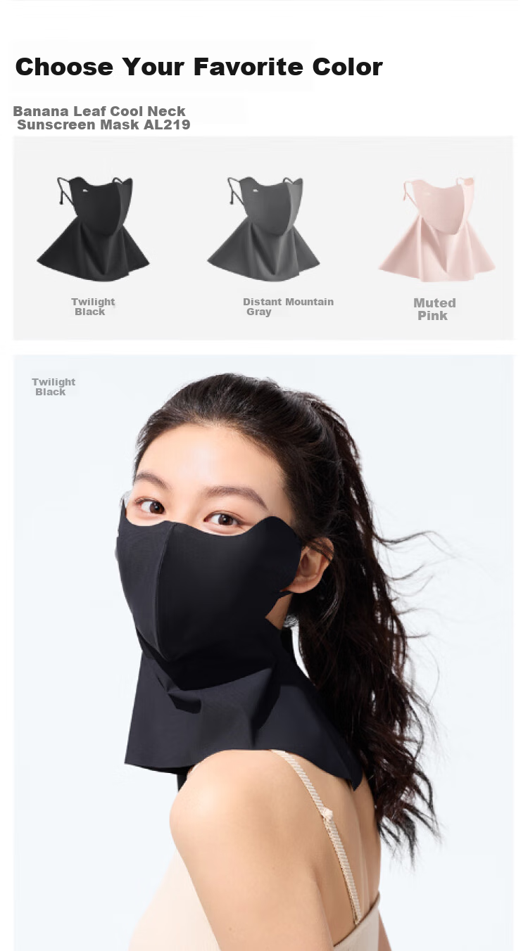 Beneunder Sun Protection Neck Gaiter for Women, UV-Resistant Face Mask, Sun Protection Face Covering, Mountain Gray AL219 14