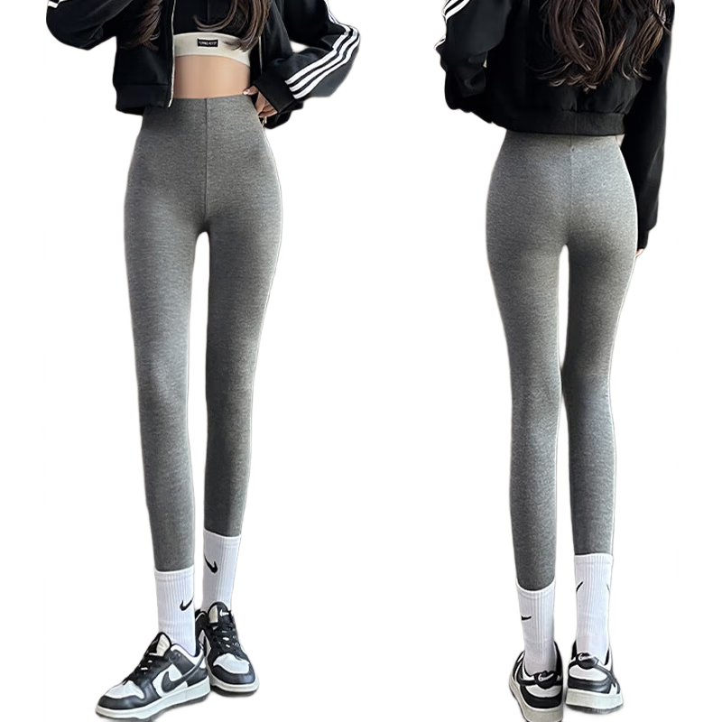 LangSha Modal Leggings for Women, Spring And Autumn Wear, Nine-Point Thin Yoga Pants, Black Slim-Fit Elastic Skinny Pants