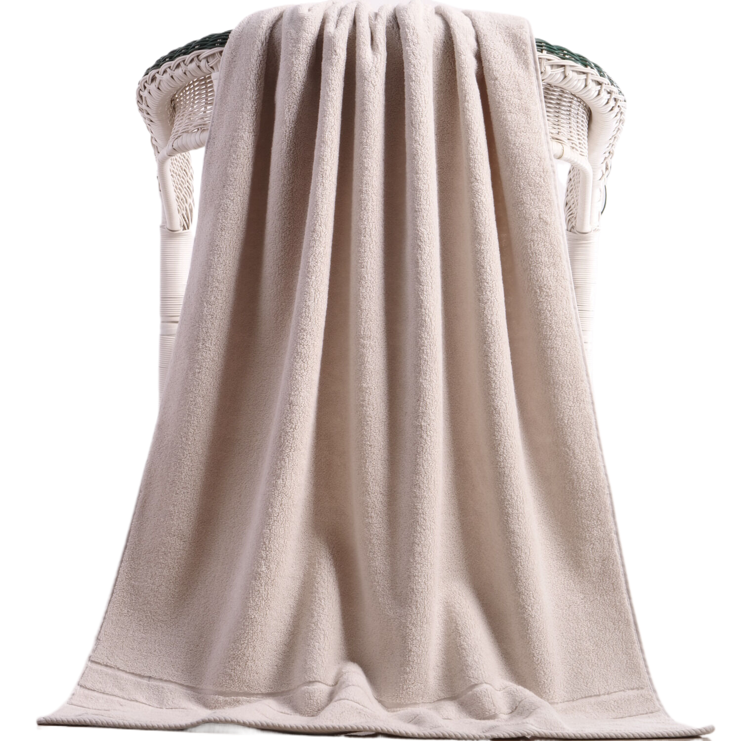 Yaguang Bath Towel, Pure Cotton Class A Egyptian Long-Staple Cotton, Soft Skin-Friendly Absorbent Non-Shedding True Color Bath Towel, 1 Piece Cream White