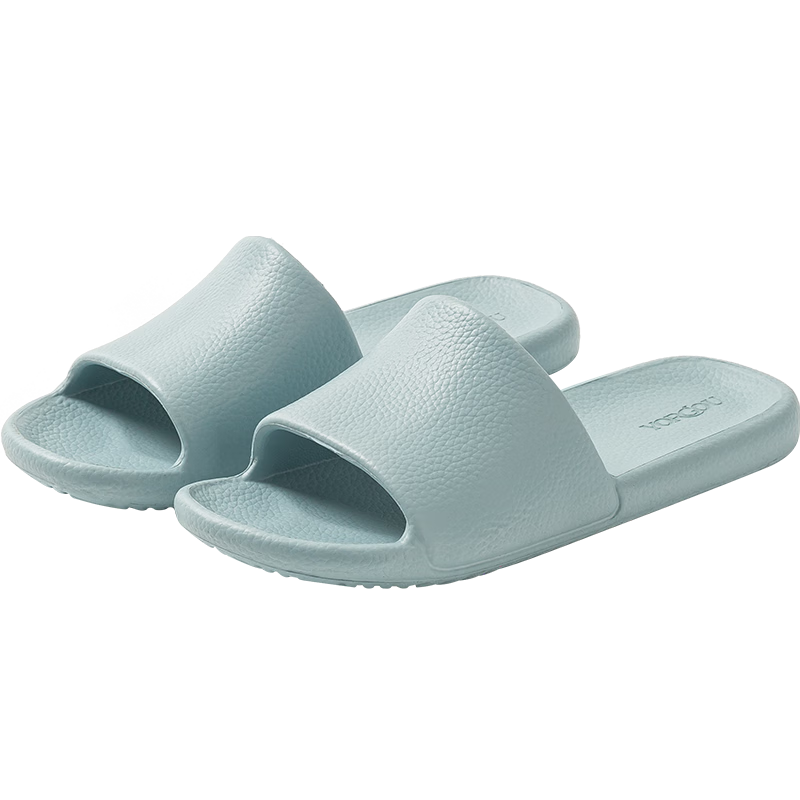 Yuangang Mocha Slippers for Women, Summer Indoor Non-Slip Bathroom Home Sandals for Men, Blue, Size 37-38 [Standard Size]