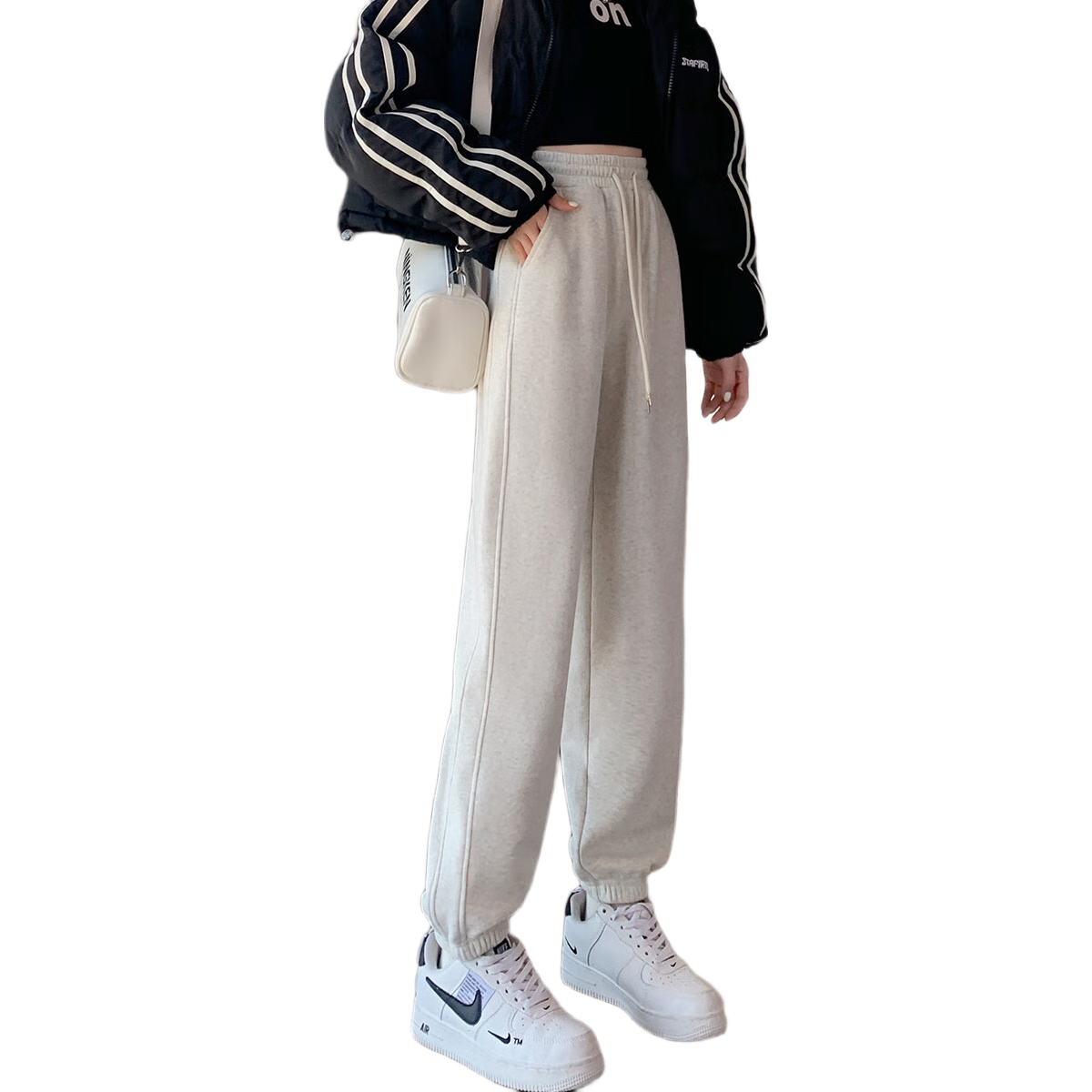 TonLion Autumn Women's Casual Pants with Elastic Cuffs, Slimming Commuter Joggers, Loose-Fitting Slimming Tapered Sweatpants And Long Pants