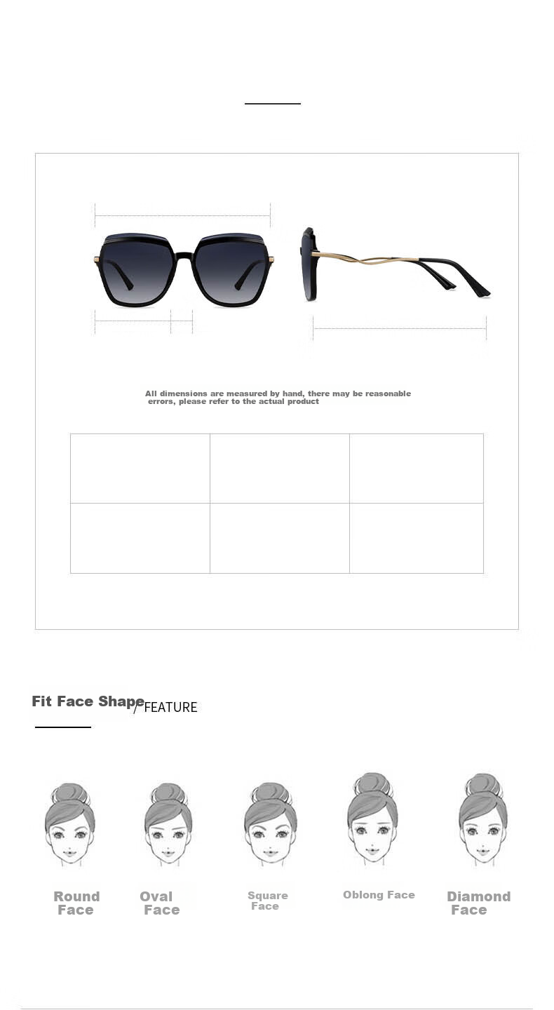HELEN KELLER Polarized Sunglasses for Women, Gradient Color, UV Protection, Large Frame Sunglasses for Driving, H2116H01 8