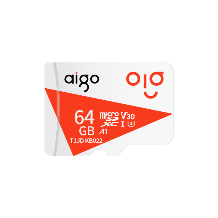 Aigo 64GB TF (MicroSD) Card A1 U3 V30 4K Surveillance Dash Cam High-Speed Memory Card 100MB/s Read T1JD