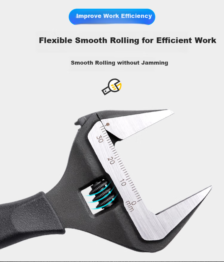 RUBICON Imported Adjustable Wrench Large Opening Multi-Function Adjustable Spanner Bathroom Sink Adjustable Wrench 12 Inch RBV-012 6