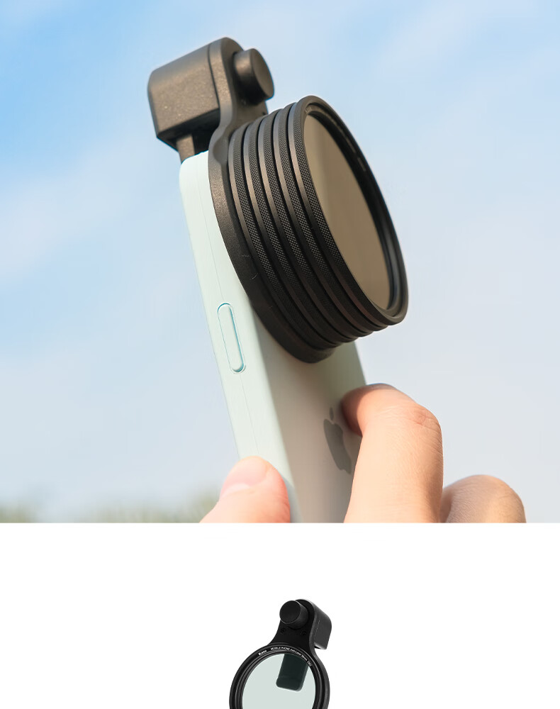 Kase Magnetic Polarizing Filter CPL Polarizer with Phone Clip Set for Landscape, River, Museum, Street Photography, Travel Photography Filter Kit 9