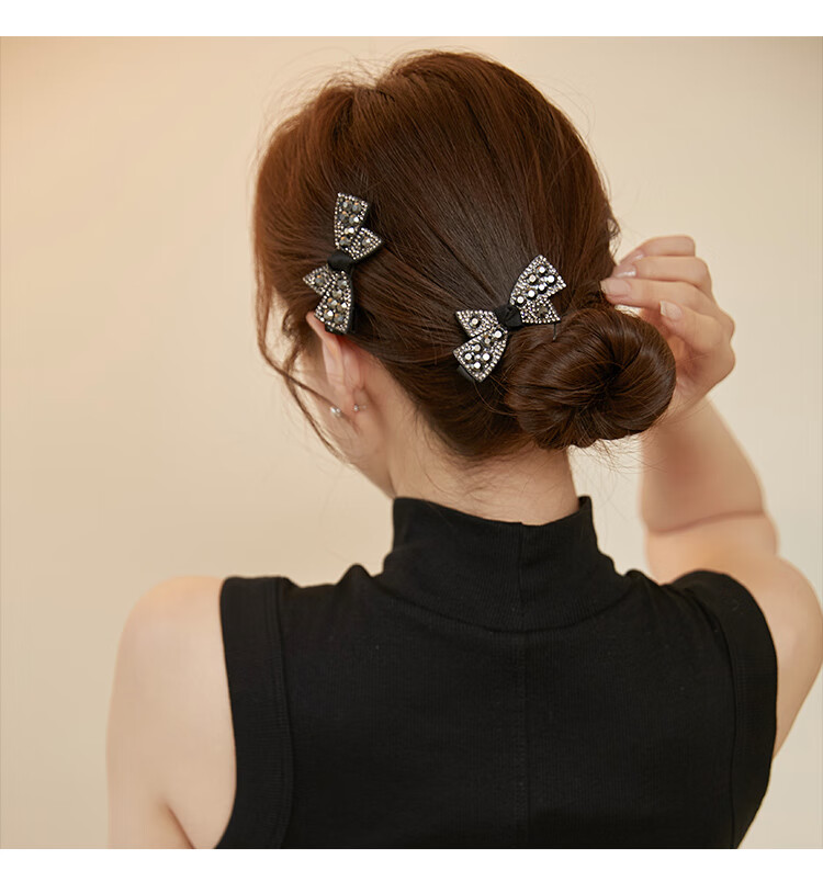 CHIMERA 2-Piece Bow Edge Hair Clip Bangs Fragment Hairpin Duckbill Clip Hair Accessories for Women Birthday Gift 4