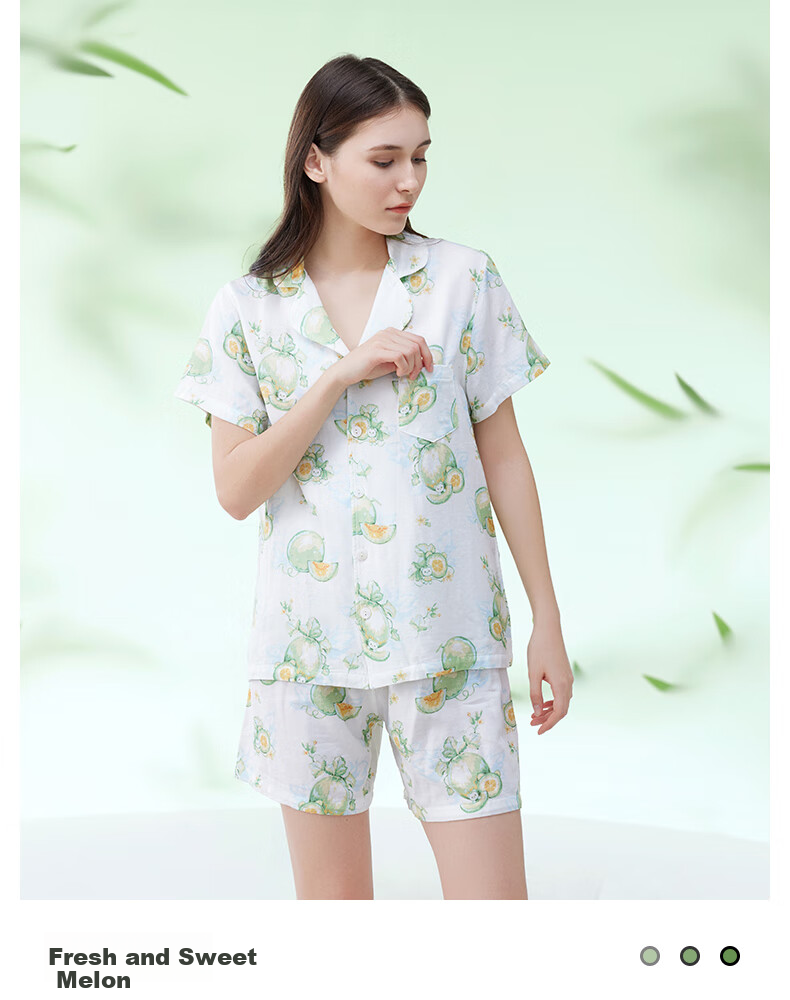 Beitaisi Children's Pajamas, Girls And Boys Summer Thin Breathable Home Wear Set, Baby Parent-Child Sleepwear Short Sleeve 51